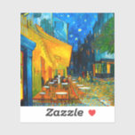 Sticker Café Van Gogh Terrasse en soirée<br><div class="desc">Sticker avec la peinture à l’huile de Vincent van Gogh Café Terrace at Night (1888). Des étoiles jaunes peignent le ciel bleu nuit au-dessus d'un café en plein air en France. Un merveilleux cadeau pour les amateurs de post-impressionnisme et d'art hollandais.</div>