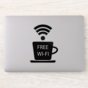 Sticker Cafetière Wi-Fi gratuit