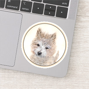 Sticker Cairn Terrier Peinture Chiot - Art Chien original
