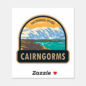 Sticker Cairngorges National Park Scotland Loch Etchachan (Feuille)