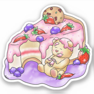 Sticker Cake fraise Berry Dessert Ours |