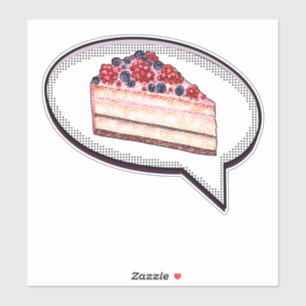 Sticker Cake Is My Love Language - Berry Cake Word Balloon