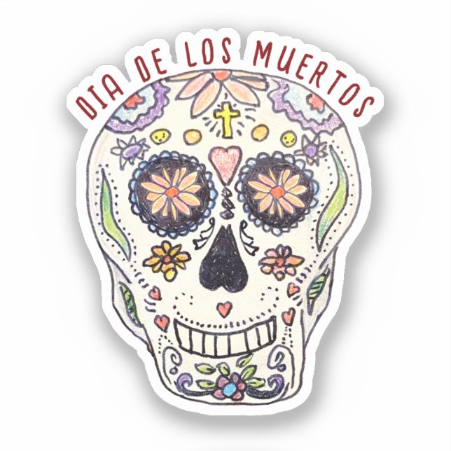 Sticker Calavera Jour Des Morts (Recto)