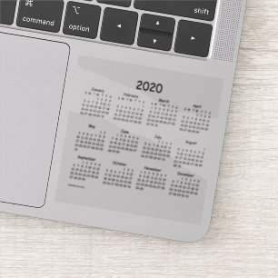 Sticker Calendrier 2020 par Janz Comic Sans Transparent