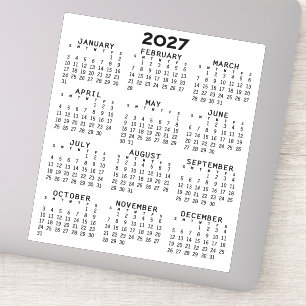 Sticker Calendrier d'affichage de l'année complète - Minim
