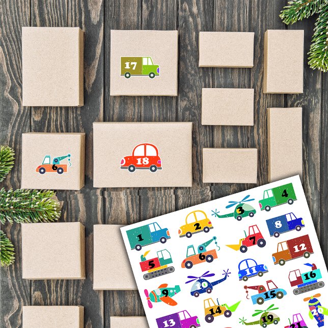 Sticker Calendrier de l'Avent Transport de Noël (Créateur téléchargé)