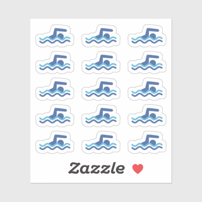 Sticker Calendrier de nageurs de jour de natation Bujo Pla (Feuille)