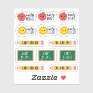 Sticker Calendrier élève enseignant de l'école à libératio