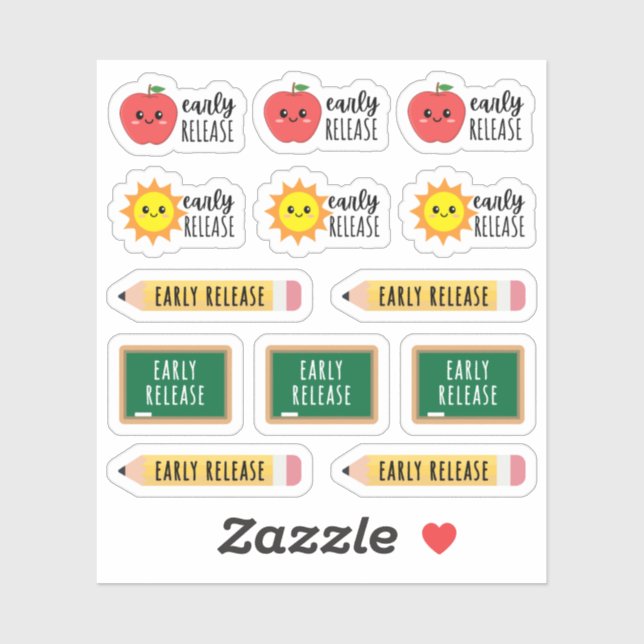 Sticker Calendrier élève enseignant de l'école à libératio (Feuille)