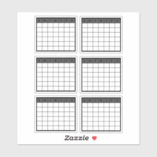 Sticker Calendrier mensuel