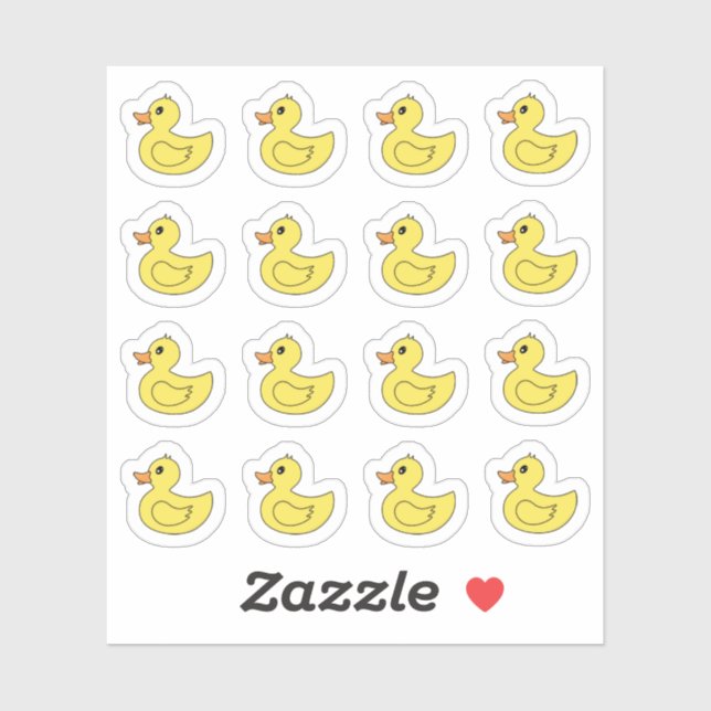 Sticker Calendrier Planificateur de bain aux canards en ca (Feuille)