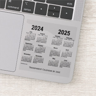 Sticker Calendrier transparent 2024-2025 par Janz