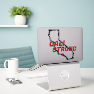 Sticker CALI Bordure rouge forte CA Coeur solide