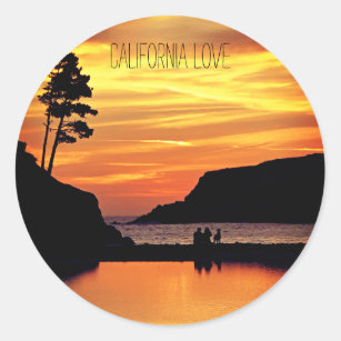 Sticker California Love Beach Sunset