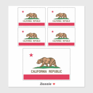 Sticker California State Flag Design