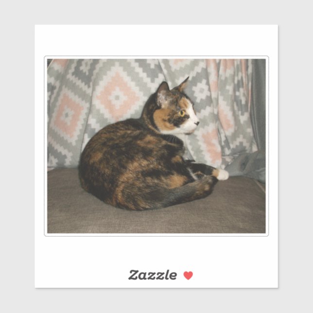 Sticker Callie Cat sur Sofa (Feuille)