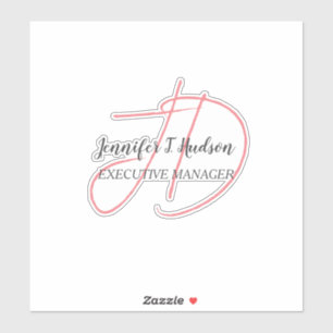 Sticker Calligraphie classique tendance monogramme