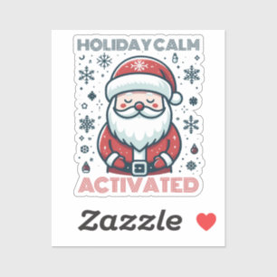 Sticker Calme de vacances personnalisable Père Noël