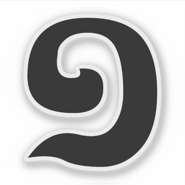 Sticker Cambodian Number 1 / One / ១ (Muqj) Khmer (Devant)