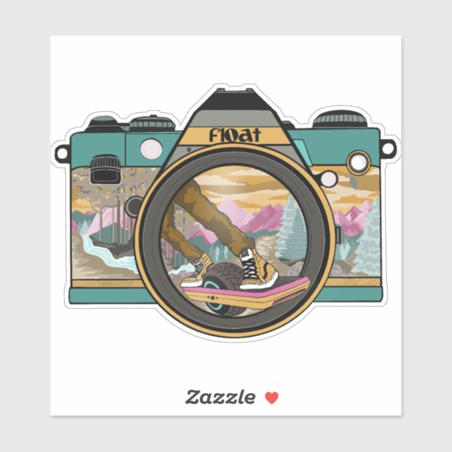 Sticker Camera Nature (Feuille)