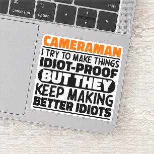 Sticker Cameraman J'Essaie De Faire Des Citations Drôle