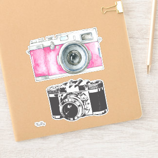 Sticker Caméras vintages reflex reflex Photographe Vinyl S