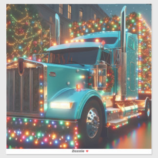 Sticker Camion de Noël avec lumières