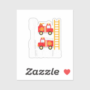 Sticker Camion de pompiers pour garçons thème de pompier g