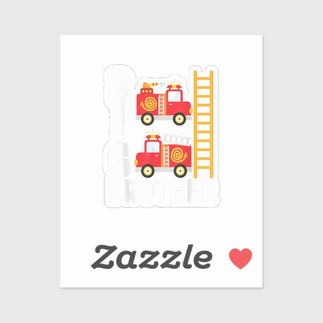 Sticker Camion de pompiers pour garçons thème de pompier g (Feuille)