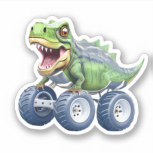 Sticker Camion monstre Dinosaur t-Rex