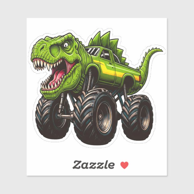 Sticker Camion Monstre T-Rex (Feuille)