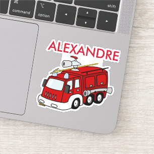 Sticker Camion rouge personnalisé
