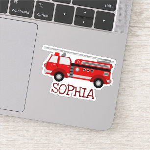 Sticker Camion rouge personnalisé