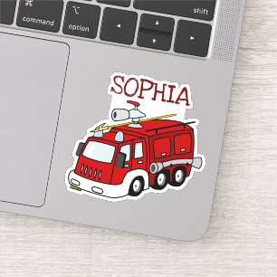 Sticker Camion rouge personnalisé