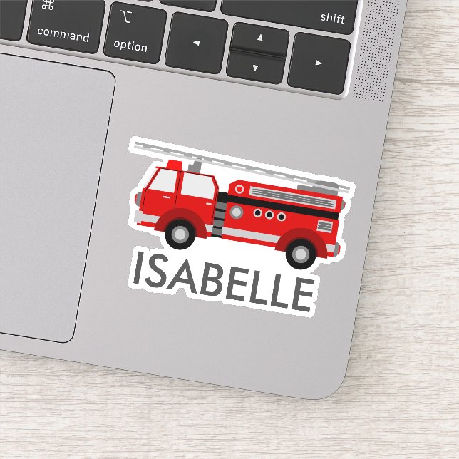 Sticker Camion rouge personnalisé (Détail)