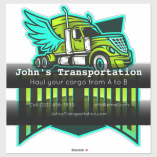 Sticker Camionnage Société de transport publicité commerci