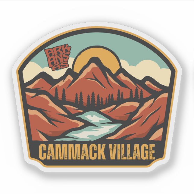 Sticker Cammack Village, Arkansas  (Devant)