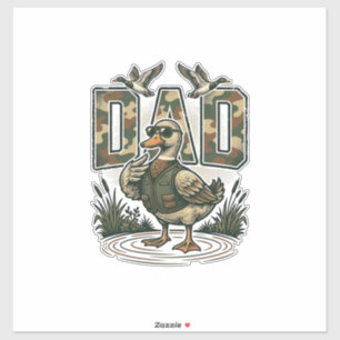 Sticker Camo Duck Papa Design de T-Shirt avec Gravure Vint