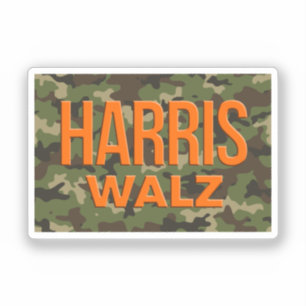 Sticker Camouflage Harris Walz 2024