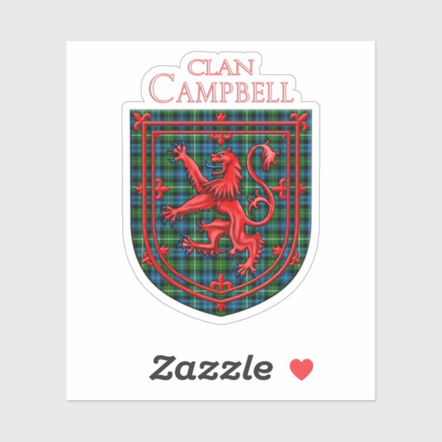 Sticker Campbell de Argyll Tartan Scottish Plaid (Feuille)