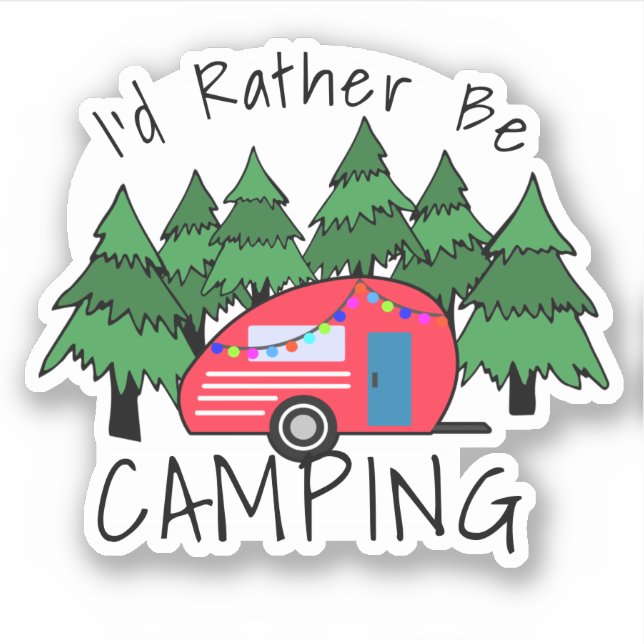 Sticker Camper Red Teardrop (Devant)