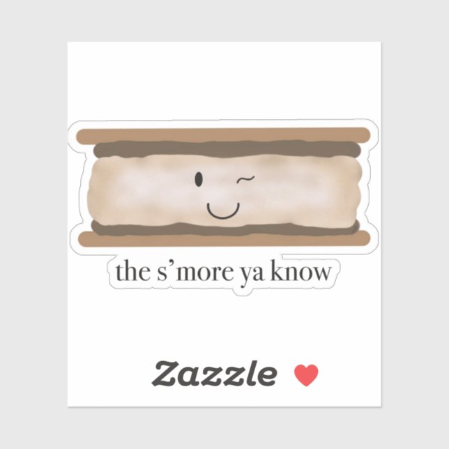 Sticker Camping Cute S'more (Feuille)