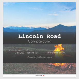 Sticker Camping entreprise véhicule publicité entreprise