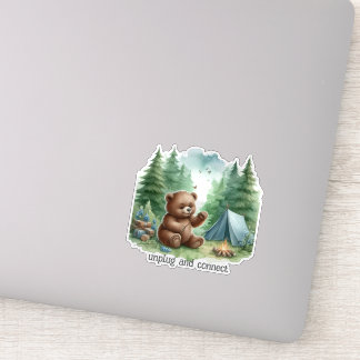 Sticker Camping Ours