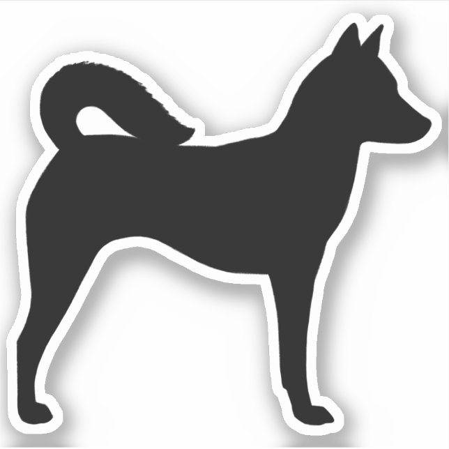 Sticker Canaan Dog Silhouette étanche Vinyl Decal (Devant)