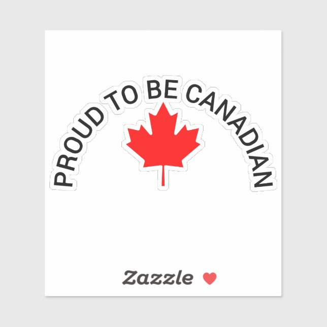 Sticker CANADA, CANADA, CAN, FIER D'ÊTRE CANADIEN, ,britan (Feuille)