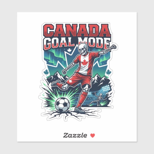 Sticker Canada Mode de but squelette attaquant nations dyn (Feuille)