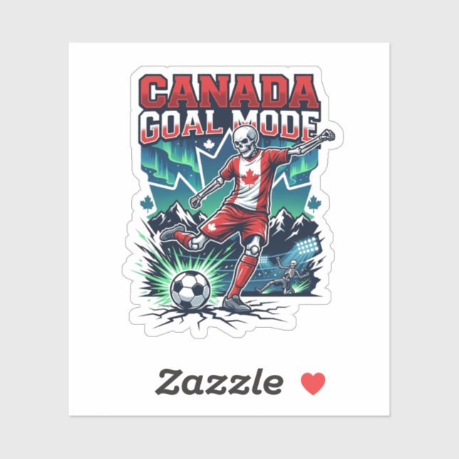 Sticker Canada Mode de but squelette attaquant nations dyn (Feuille)