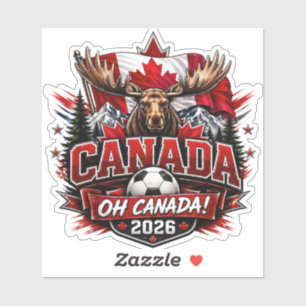 Sticker Canada Oh Canada 2026 Fan de foot