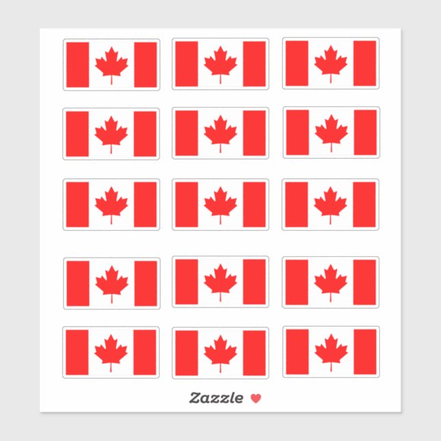 Sticker Canada - Pack de drapeaux canadiens, canada, canad (Feuille)